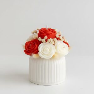 Niva Rose Blossom Aroma Candle – Floral Jar Candle for Home Décor