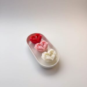 Niva Mini Rose Aroma Candle Set – Floral Tray Candle Décor