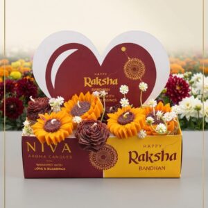 Raksha Bandhan Sunflower Candle Bouquet